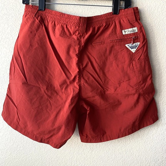 Columbia Mens Shorts Size Small Rust PFG Omni-Shade Waterproof Outdoor Active - Picture 2 of 7